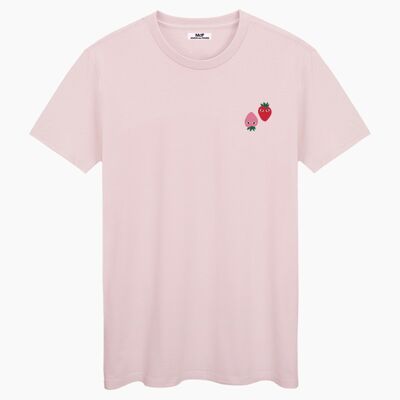 Pink and red logos pink cream unisex t-shirt