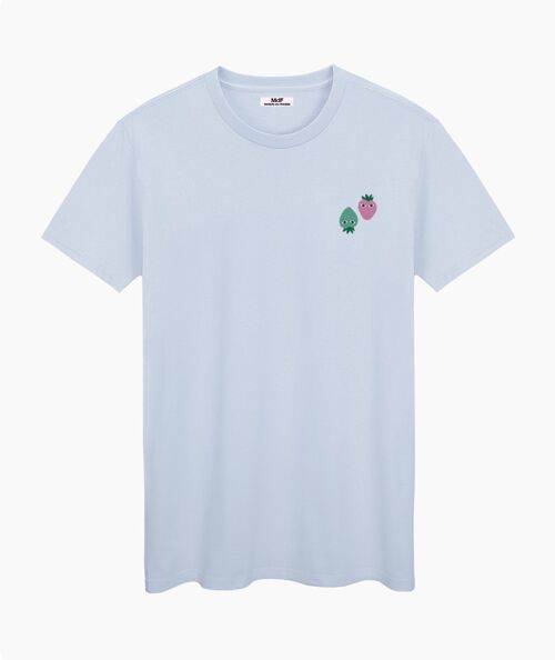 Neo mint and pink logos blue cream unisex t-shirt