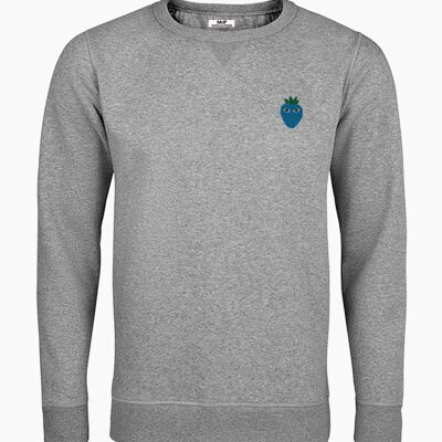 Blue logo gray unisex sweatshirt