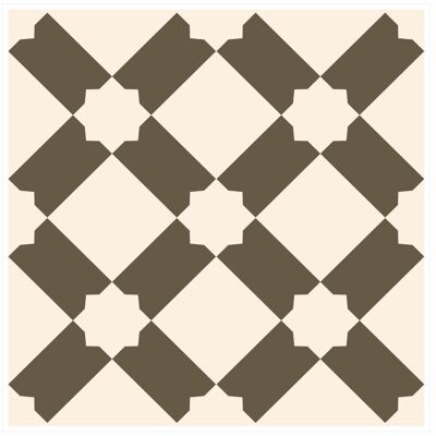 Mosaic Tile Stickers, Brown, Pack Of 16, All Sizes, Waterproof, Azulejo Transfers For Kitchen / Bathroom Tiles BB03 - 100mm x 100mm - 4 x 4 Inch - Pattern 5