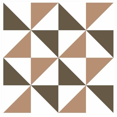 Mosaic Tile Stickers, Brown, Pack Of 16, All Sizes, Waterproof, Azulejo Transfers For Kitchen / Bathroom Tiles BB03 - 100mm x 100mm - 4 x 4 Inch - Pattern 13