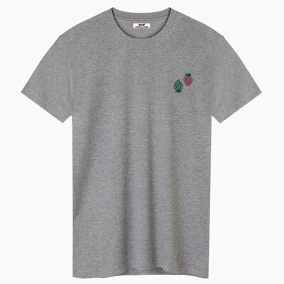 Neo mint and pink logos gray unisex t-shirt