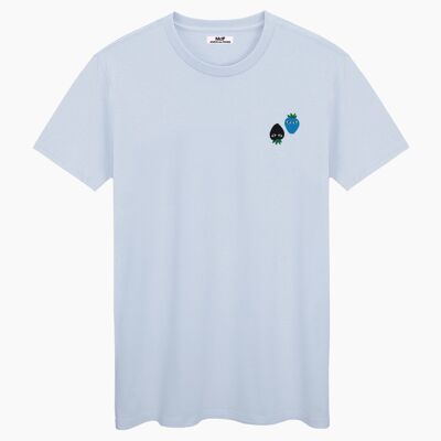 Black and blue logos blue cream unisex t-shirt