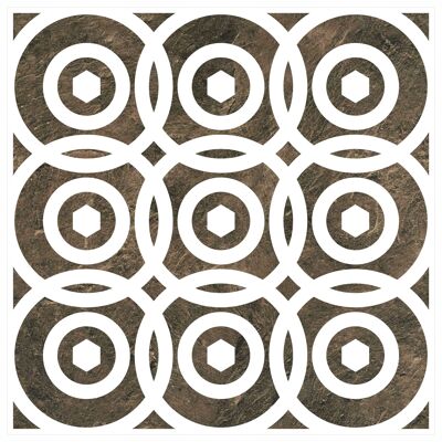 Mosaic Tile Stickers Brown, Pack Of 20, All Sizes, Waterproof, Transfers For Kitchen / Bathroom Tiles BB01 - 100mm x 100mm - 4 x 4 Inch - Pattern 7