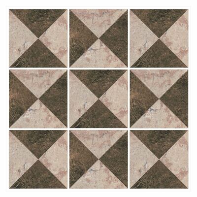 Mosaic Tile Stickers Brown, Pack Of 20, All Sizes, Waterproof, Transfers For Kitchen / Bathroom Tiles BB01 - 150mm x 150mm - 6 x 6 Inch - Pattern 1