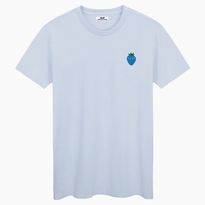 BLUE LOGO BLUE CREAM UNISEX T-SHIRT