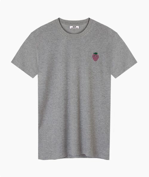 Pink logo gray unisex t-shirt