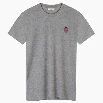 Pink logo gray unisex t-shirt