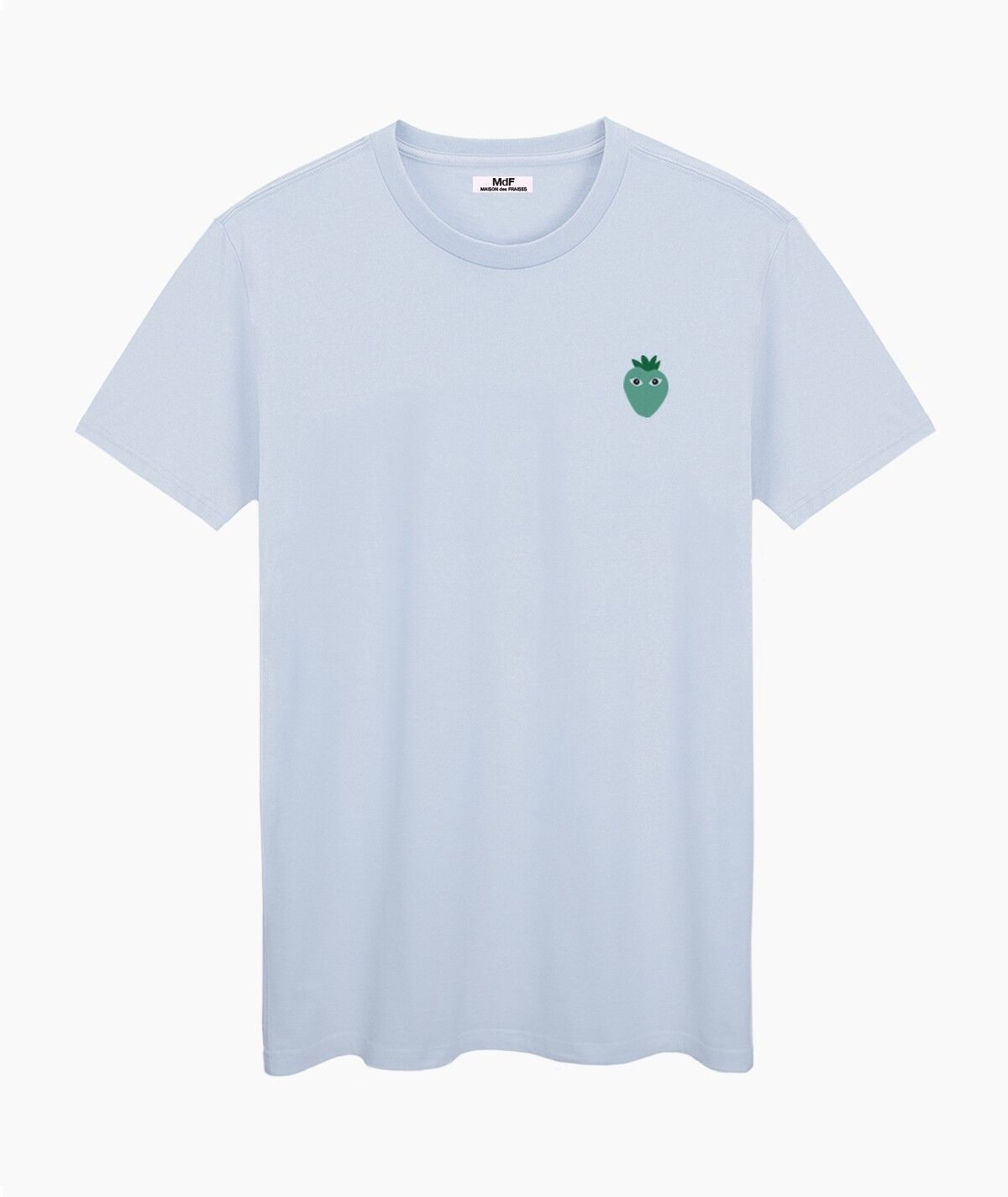 T-SHIRT UNISEXE AVEC LOGO MENTHE BLEU CRÈME