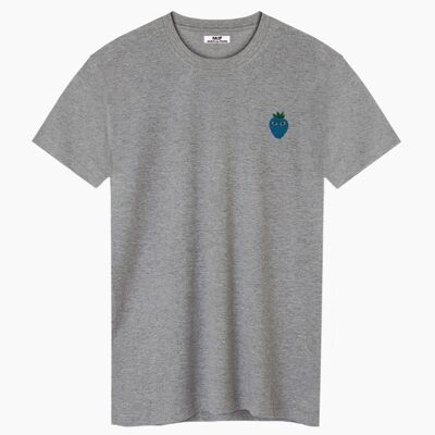 Blue logo gray unisex t-shirt