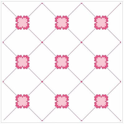 Mosaic Tile Stickers, Pink, Pack Of 24, All Sizes, Waterproof, Azulejo Transfers For Kitchen / Bathroom Tiles P06 - 100mm x 100mm - 4 x 4 Inch - Pattern 5