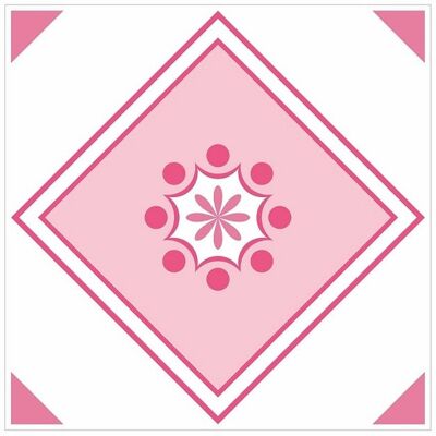 Mosaic Tile Stickers, Pink, Pack Of 24, All Sizes, Waterproof, Azulejo Transfers For Kitchen / Bathroom Tiles P06 - 145mm x 145mm - Pattern 10