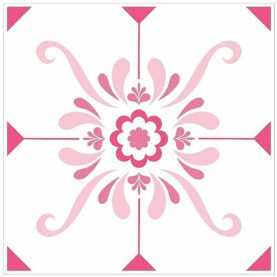 Mosaic Tile Stickers, Pink, Pack Of 24, All Sizes, Waterproof, Azulejo Transfers For Kitchen / Bathroom Tiles P06 - 145mm x 145mm - Pattern 11