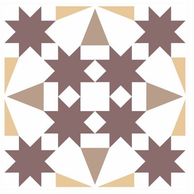Mosaic Tile Stickers, Brown, Pack Of 16, All Sizes, Waterproof, Azulejo Transfers For Kitchen / Bathroom Tiles BB02 - 100mm x 100mm - 4 x 4 Inch - Pattern 12