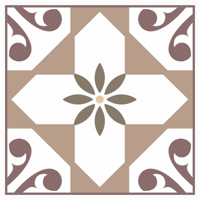 Mosaic Tile Stickers, Brown, Pack Of 16, All Sizes, Waterproof, Azulejo Transfers For Kitchen / Bathroom Tiles BB02 - 145mm x 145mm - Pattern 10