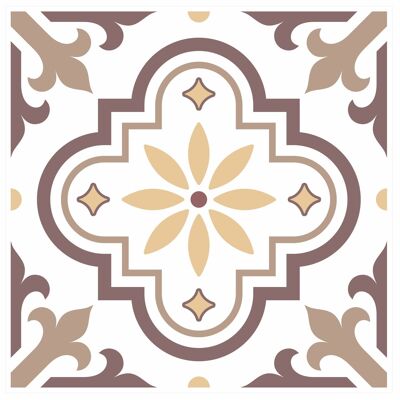 Mosaic Tile Stickers, Brown, Pack Of 16, All Sizes, Waterproof, Azulejo Transfers For Kitchen / Bathroom Tiles BB02 - 150mm x 150mm - 6 x 6 Inch - Pattern 5