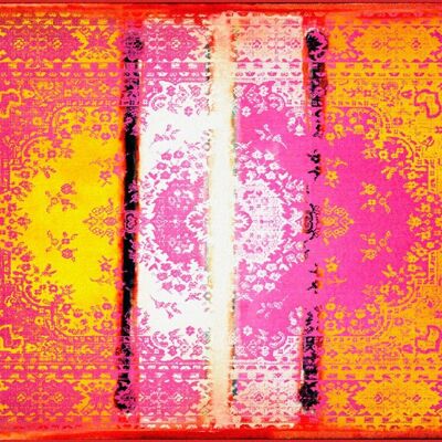 Kashan Remix Orange Pink Teppich