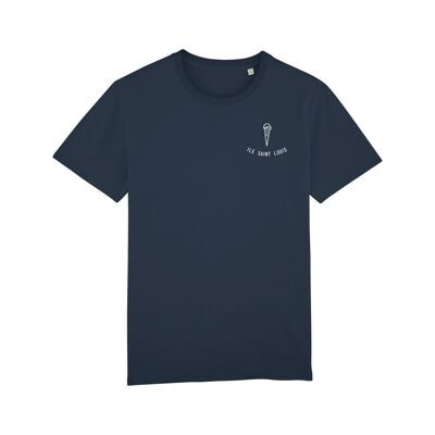 T-shirt Paris, Ile Saint louis, brodé - Bleu