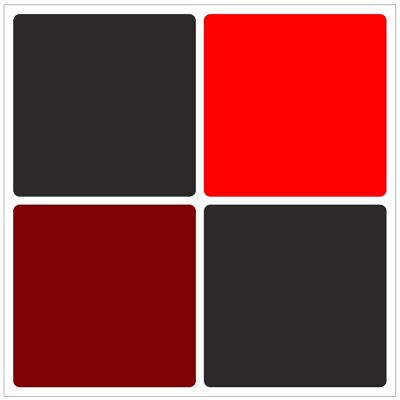 Mosaic Tile Stickers, Waterproof Transfers, Pack Of 16 for 100mm - 150mm - 200mm / 4 - 6 - 8 Inch square Kitchen Bathroom Tiles ML03 - 100mm x 100mm - 4 x 4 Inch - Black & Red