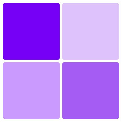 Mosaic Tile Stickers, Waterproof Transfers, Pack Of 16 for 100mm - 150mm - 200mm / 4 - 6 - 8 Inch square Kitchen Bathroom Tiles ML03 - 145mm x 145mm - Purple Shades