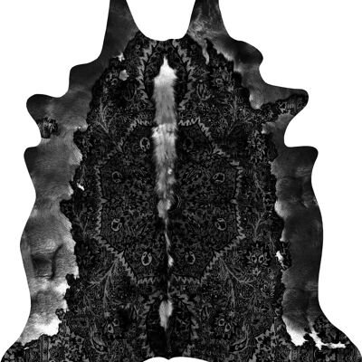 Black Persian Faux Cowhide Rug