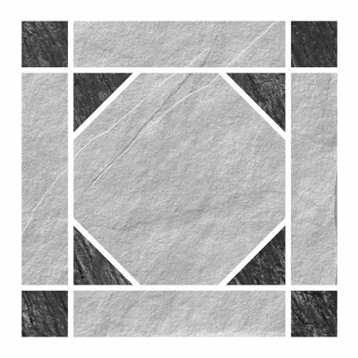 Mosaic Tile Stickers Grey, Pack Of 20, All Sizes, Waterproof, Transfers For Kitchen / Bathroom Tiles G05 - 100mm x 100mm - 4 x 4 Inch - Pattern 6