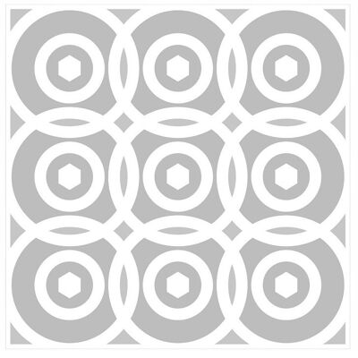 Mosaic Tile Stickers Grey, Pack Of 20, All Sizes, Waterproof, Transfers For Kitchen / Bathroom Tiles G05 - 100mm x 100mm - 4 x 4 Inch - Pattern 7