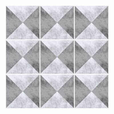 Mosaic Tile Stickers Grey, Pack Of 20, All Sizes, Waterproof, Transfers For Kitchen / Bathroom Tiles G05 - 100mm x 100mm - 4 x 4 Inch - Pattern 10