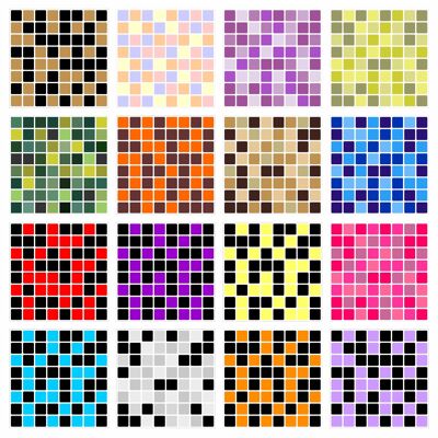 Mosaic Tile Stickers, Pack Of 24, All Sizes, 20 Colour Choices, Waterproof, Azulejo Transfers For Kitchen / Bathroom Tiles - 100mm x 100  - 4 x 4 Inch - Black & Orange