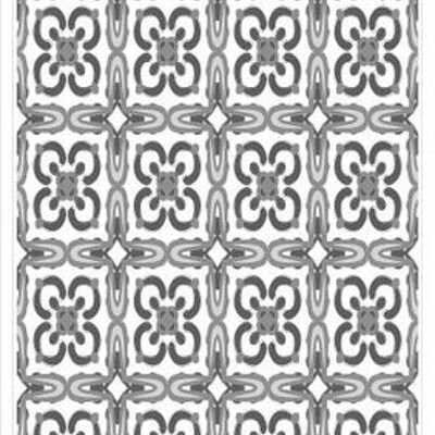 Mosaic Tile Stickers, Grey, Pack Of 16, Larger Sizes, Waterproof, Azulejo Transfers For Kitchen / Bathroom Tiles G14 - 150mm x 200mm - 6 x 8 Inch - Pattern 7