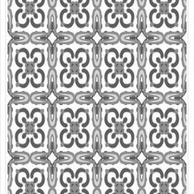 Mosaic Tile Stickers, Grey, Pack Of 16, Larger Sizes, Waterproof, Azulejo Transfers For Kitchen / Bathroom Tiles G14 - 200mm x 250mm - 8 x 10 Inch - Pattern 7