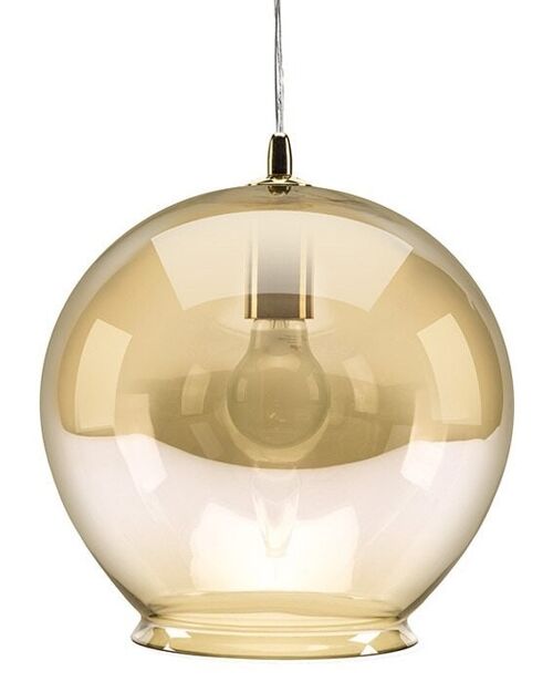 Cauldron Pendant Lamp - Amber Tint