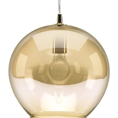 Cauldron Pendant Lamp - Amber Tint