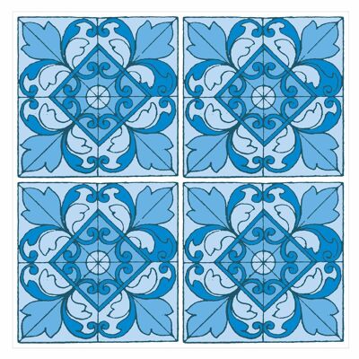 Mosaic Tile Stickers, Pack Of 16, All Sizes, Waterproof, Azulejo Transfers For Kitchen / Bathroom Tiles GT43 - 145mm x 145mm - Pattern 16