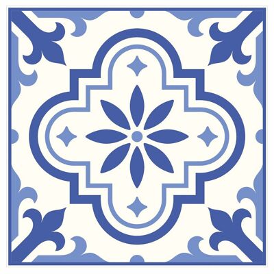 Mosaic Tile Stickers, Pack Of 16, All Sizes, Waterproof, Azulejo Transfers For Kitchen / Bathroom Tiles GT28 - 100mm x 100mm - 4 x 4 Inch - Pattern 8