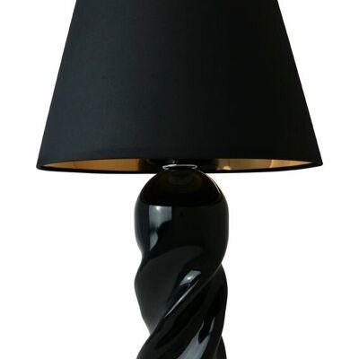 Lampada da tavolo Little Crush II - Base nera e paralume nero