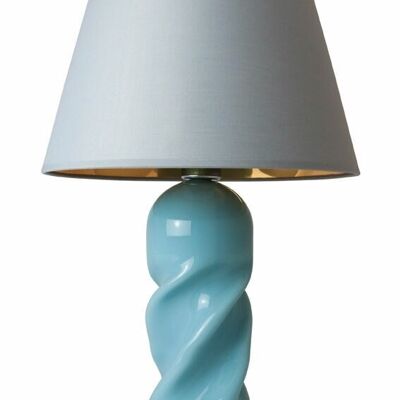 Lampada da tavolo Little Crush II - Base celeste paralume grigio