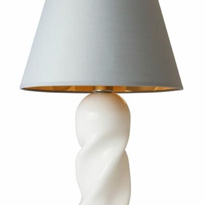 Lampada da tavolo Little Crush II - Base bianca paralume grigio