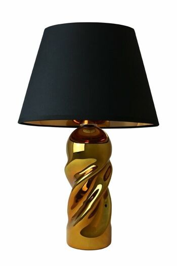 Lampe de table Little Crush II - Base dorée abat-jour noir 1