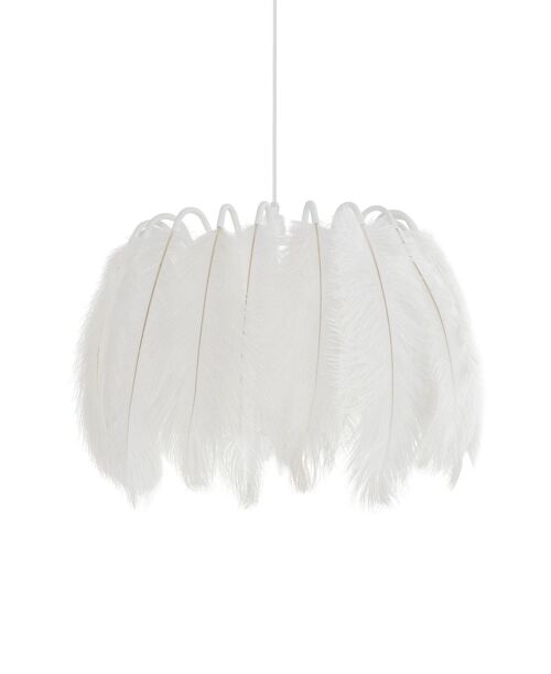 All White Feather Pendant Lamp