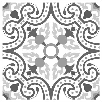 Mosaic Tile Stickers, Grey, Pack Of 16, All Sizes, Waterproof, Azulejo Transfers For Kitchen / Bathroom Tiles G51 - 100mm x 100mm - 4 x 4 Inch - Pattern 9