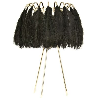 Feather Table Lamp Black