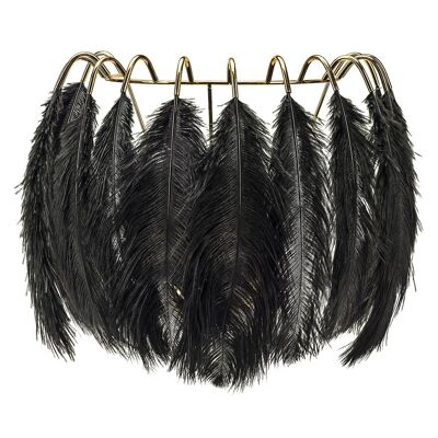Feather Wall Lamp Black