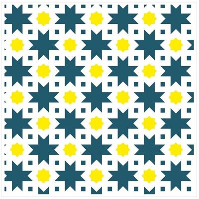 Mosaic Tile Stickers, Pack Of 16, All Sizes, Waterproof, Azulejo Transfers For Kitchen / Bathroom Tiles GT04 - 100mm x 100mm - 4 x 4 Inch - Pattern 3