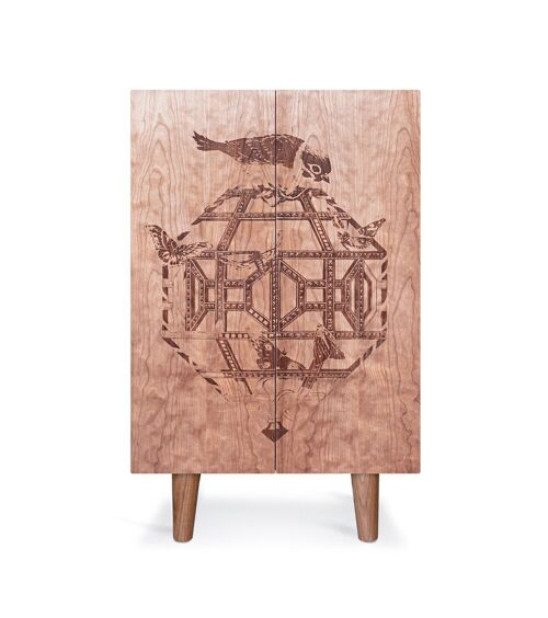 Cherry Ornithological Sketch Cabinet