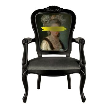 Yellow Mark Portrait - Fauteuil imprimé 1