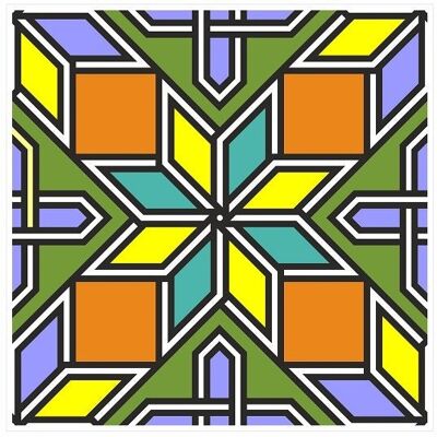 Mosaic Tile Stickers, Pack Of 16, All Sizes, Waterproof, Azulejo Transfers For Kitchen / Bathroom Tiles GT16 - 100mm x 100mm - 4 x 4 Inch - Pattern 2