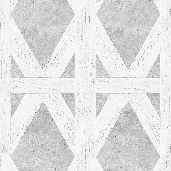 Carta da parati Tudor bianca