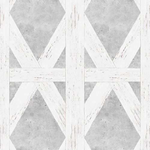 White Tudor Wallpaper