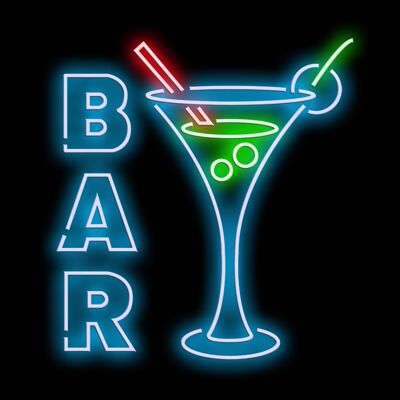 Neon Sign BAR 2 with remote control